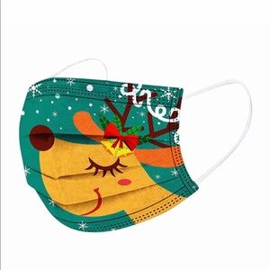 Adult Christmas Disposable Face Mask Industrial 3Ply Ear Loop 10PC Xmas Mask